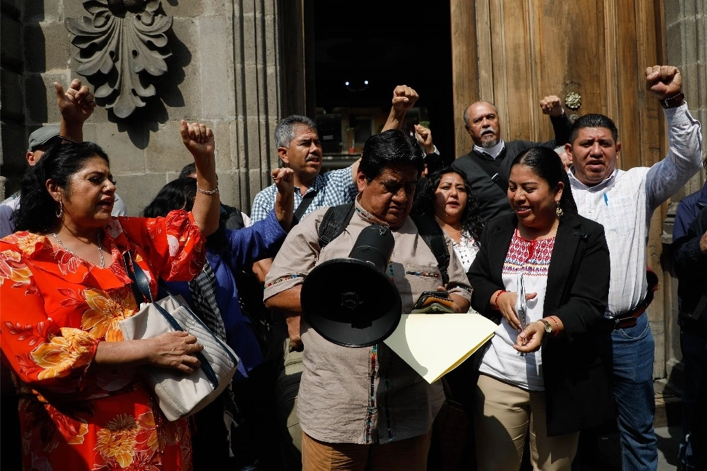 Maestros de la CNTE cancelaron la reunión con el titular de la SEP, Mario Delgado, ya que no se discutiría la abrogación de la reforma educativa. Foto Jorge Ángel Pablo García / Archivo