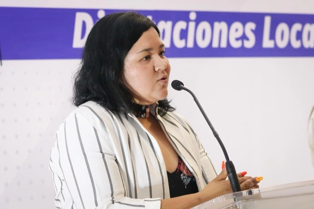 Alitzel Cervantes Marcos, aspirante a la diputación local por el distrito 05 con cabecera en Ixmiquilpan. Foto ‘La Jornada’