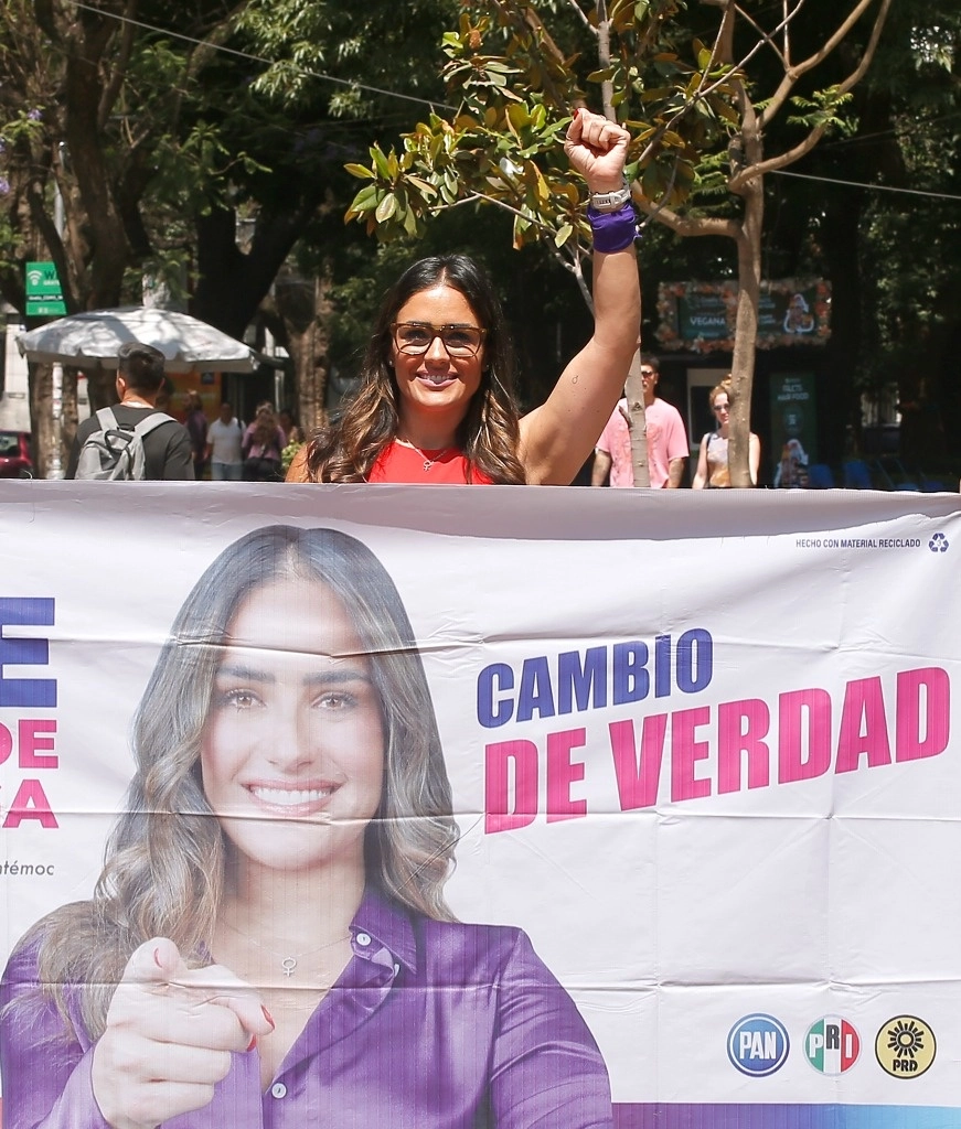 Alessandra Rojo de la Vega, candidata de Va por México a la alcaldía de Cuauhtémoc. Foto María Luisa Severiano