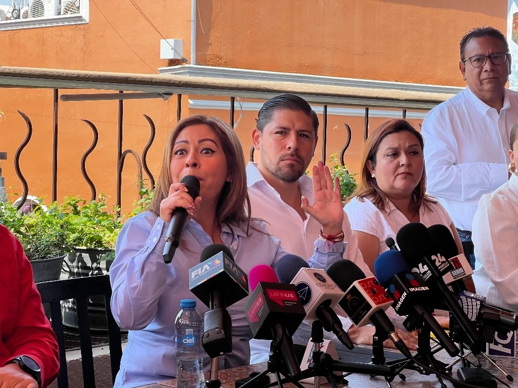 Lucía Meza, candidatas de los partidos de oposición al gobierno de Morelos denunció fraude electoral. Foto Rubicela Morelos