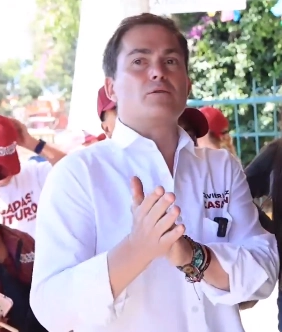 Javier López Casarín, candidato de la coalición “Seguiremos Haciendo Historia” a la alcaldía de Álvaro Obregón. Foto X @LopezCasarinJ
