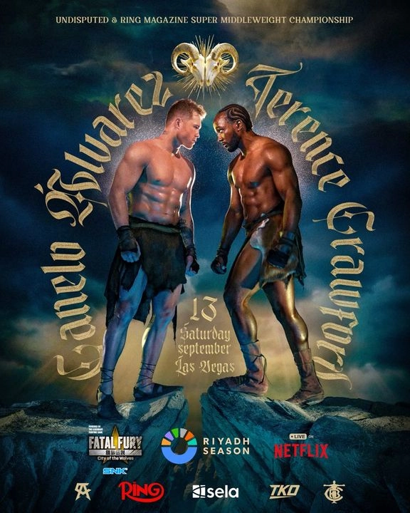 Cartel de la pelea entre Saúl Canelo Álvarez contra Terence Crawford. Imagen tomada de 