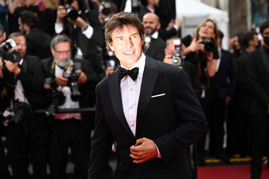 El actor y productor estadounidense Tom Cruise llega a la proyección de la película "Top Gun: Maverick" durante la 75.ª edición del Festival de Cine de Cannes, en Cannes, sur de Francia, el 18 de mayo de 2022. Foto