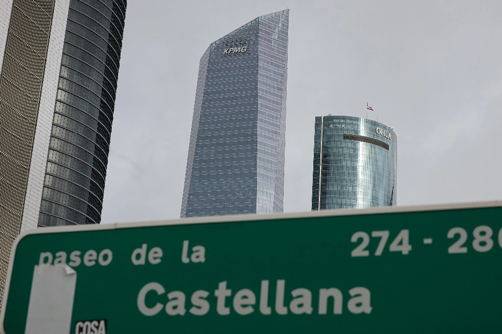 Torres corporativas en el Paseo de la Castellana, imagen de la prosperidad empresarial española. Foto Europa Press