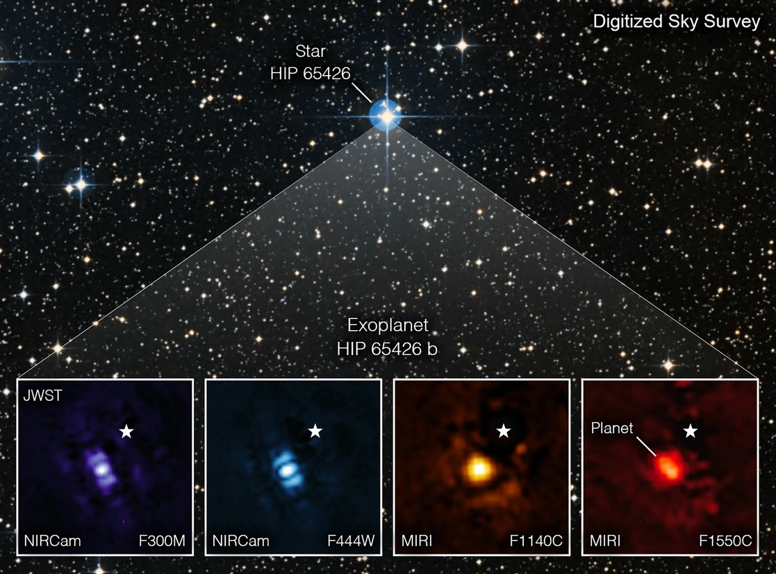 El planeta HIP 65426 b, que se ubica fuera del sistema solar, es un gigante gaseoso sin superficie rocosa e inhabitable. Foto Afp