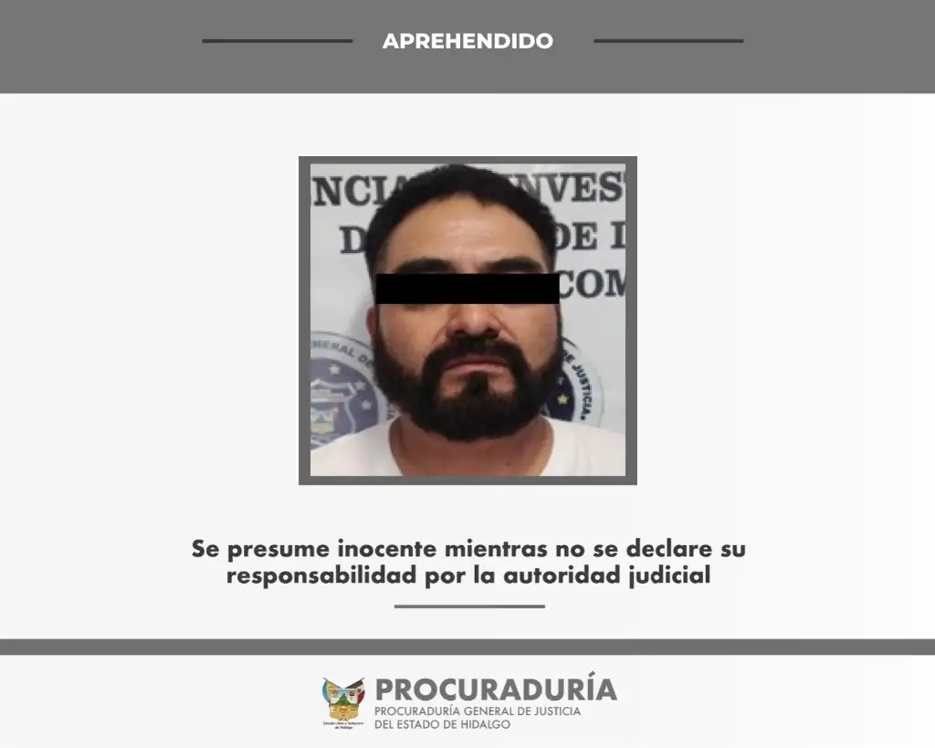 Efrén Rebolledo fue procesado por el homicidio doloso calificado de tres personas ocurrido en junio de 2019. Foto Tomada de X @PGJE_Hidalgo