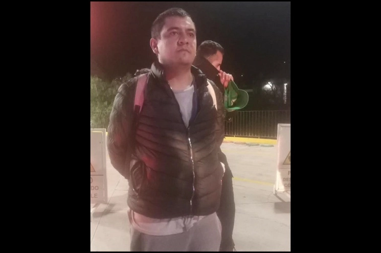Alejandro Navarro Saldaña tras su detención. Foto La Jornada
