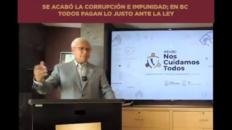 Imagen del gobernador, Jaime Bonilla tomada de su cuenta de twitter