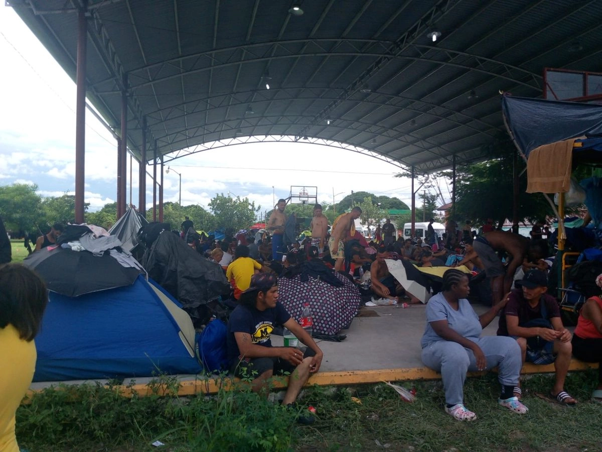Integrantes de la caravana migrante "Por la libertad". Foto 