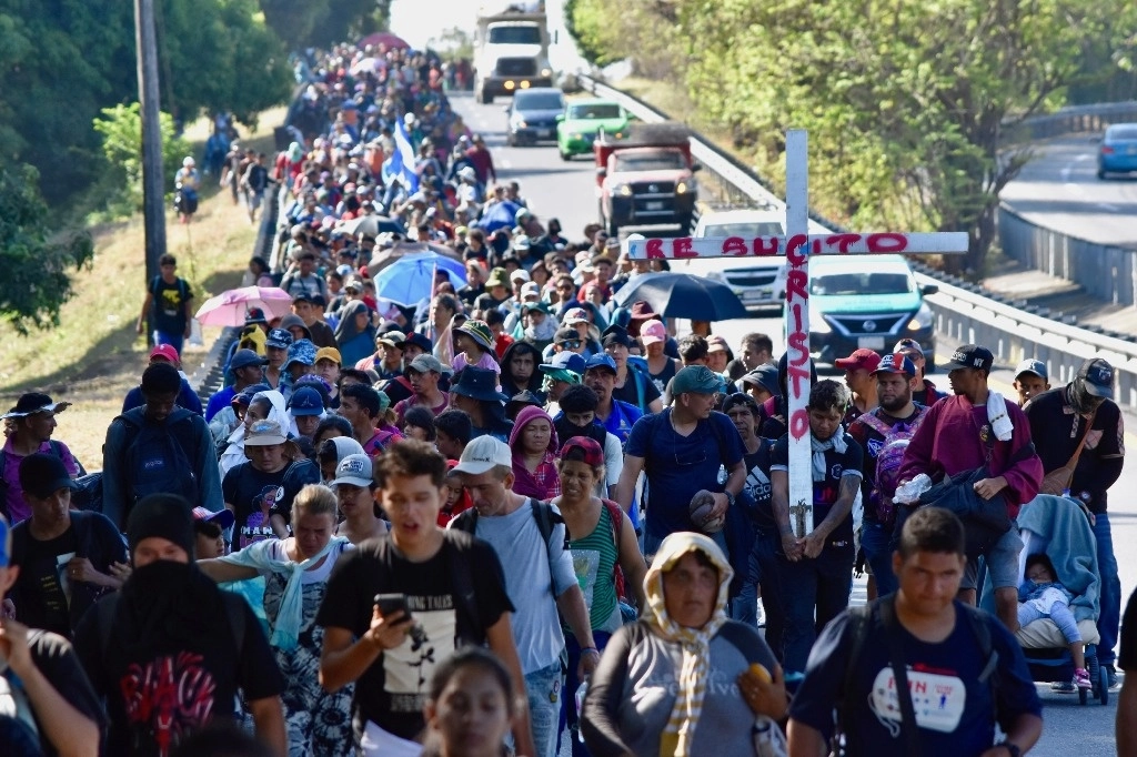 La caravana denominada Viacrucis Migrante partió de Tapachula, Chiapas, el pasado lunes 25 de marzo. Foto Edgar H. Clemente