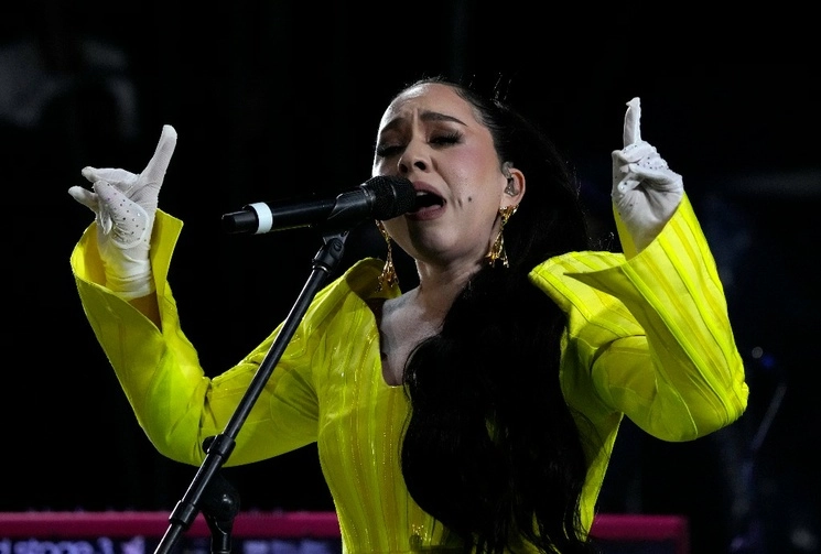 Carla Morrison durante su actuación en el festival Vive Latino, en marzo de 2023. Foto Ap.