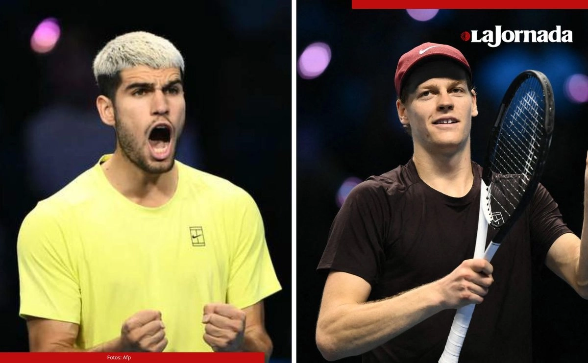 Carlos Alcaraz y Jannik Sinner nos regalarán una nueva final, ahora en el Masters ATP que se juega en Turín, Italia; los mejores tenistas del año se han enfrentado cinco veces en 2025 con saldo de cuatro victorias para el español por una del italiano. Fotos 