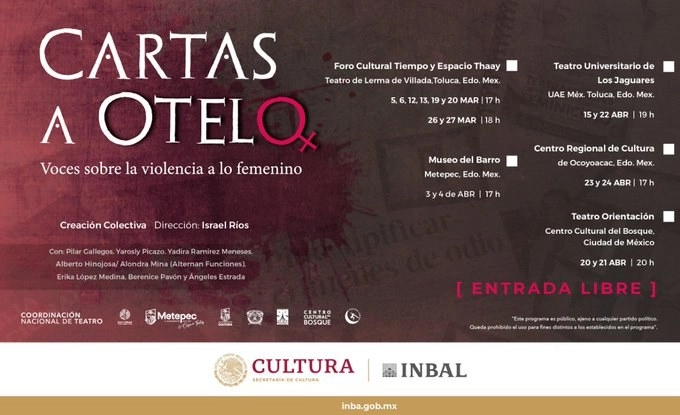 La obra parte de "un texto ficticio e inédito" escrito por Shakespeare, sobre el personaje de Desdémona, en el que increpa a su asesino Otelo. Imagen la obra parte de “un texto ficticio e inédito” escrito por Shakespeare, sobre el personaje de Desdémona, en el que increpa a su asesino Otelo. la obra parte de “un texto ficticio e inédito” escrito por Shakespeare, sobre el personaje de Desdémona, en el que increpa a su asesino Otelo. la obra parte de “un texto ficticio e inédito” escrito por Shakespeare, sobre el personaje de Desdémona, en el que increpa a su asesino Otelo. Imagen @teatroinbal