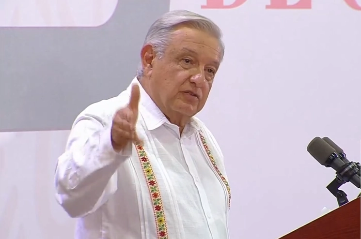 El presidente Andrés Manuel López Obrador durante su quinto informe de gobierno. Foto @lopezobrador_