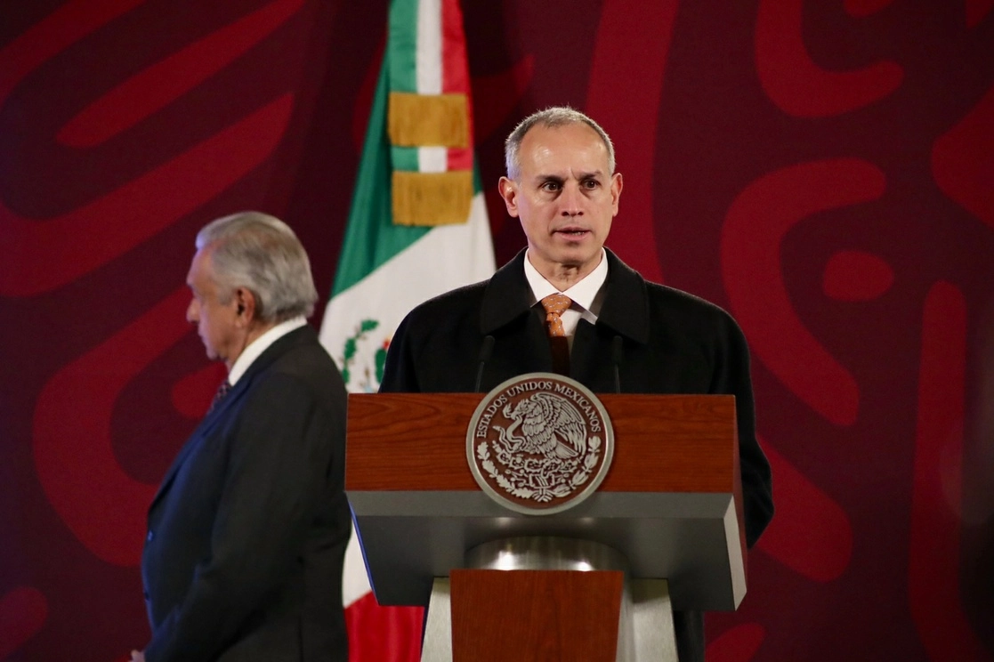 El Subsecretario de Prevención y Promoción de la Salud, Hugo López-Gatell, durante la conferencia de prensa matutina en Palacio Nacional, en la Ciudad de México, el 27 de diciembre de 2022. Foto Luis Castillo