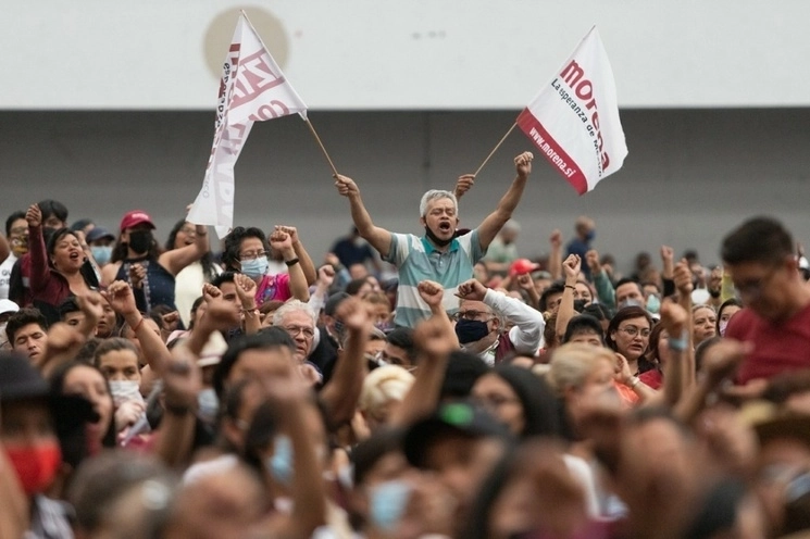 Militantes de Morena en imagen de archivo. Foto Pablo Ramos / Archivo