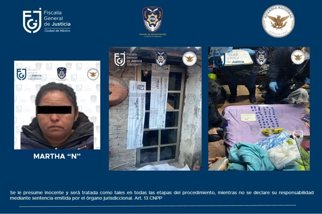 Una denuncia anónima, señaló, permitió a Policía de Investigación saber que en el lugar posiblemente se realiza la compra y venta de estupefacientes. Foto FGJCDMX

