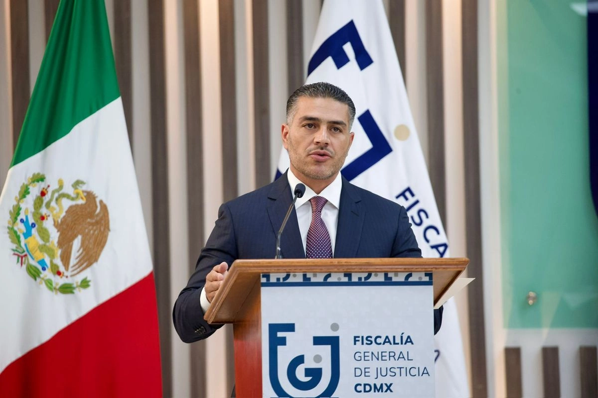El secretario de Seguridad y Protección Ciudadana, Omar García Harfuch durante conferencia de prensa. Foto