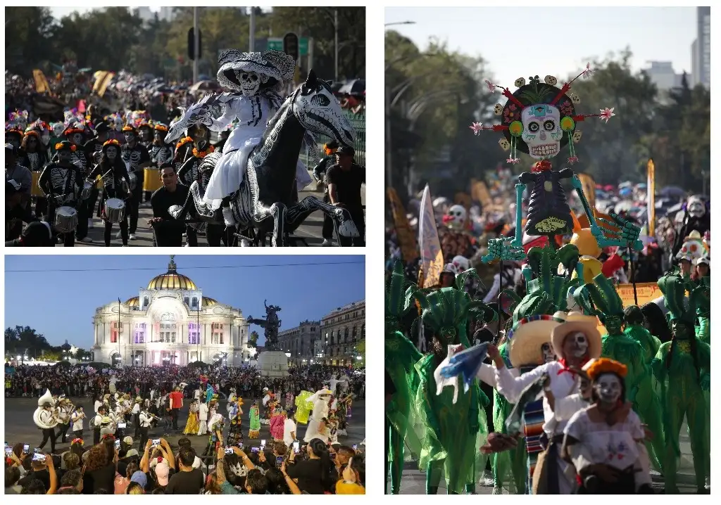 El evento fue una verdadera fiesta, con sonido, banda, rock y mucha alegría entre participantes y asistentes, que colmaron el Paseo de la Reforma y las calles que conducen al Zócalo. Con este acto se cerró la conmemoración de este año, en la que participaron más de 4 mil volunatarios. Foto Yazmín Ortega Cortés y Pablo Ramos



