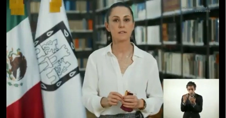 Claudia Sheinbaum en el mensaje que difundió en sus redes. Foto @Claudiashein