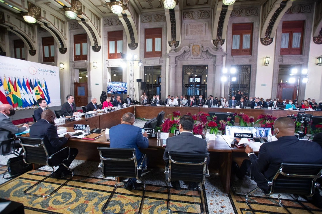 Mandatarios de América Latina y el Caribe durante la Cumbre en Palacio Nacional. Foto Cortesía Presidencia