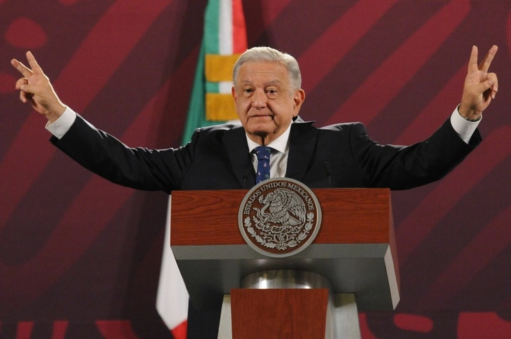 El presidente Andrés Manuel López Obrador durante su conferencia matutina en Palacio Nacional en la Ciudad de México, el 21 de septiembre de 2023. Foto Cuartoscuro