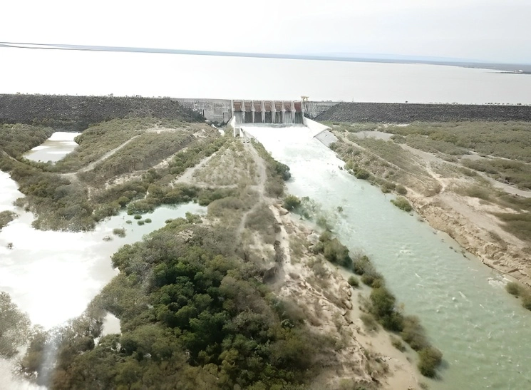 En la Presa El Cuchillo, en Monterrey. Foto cortesía Gobierno de Nuevo León / Archivo