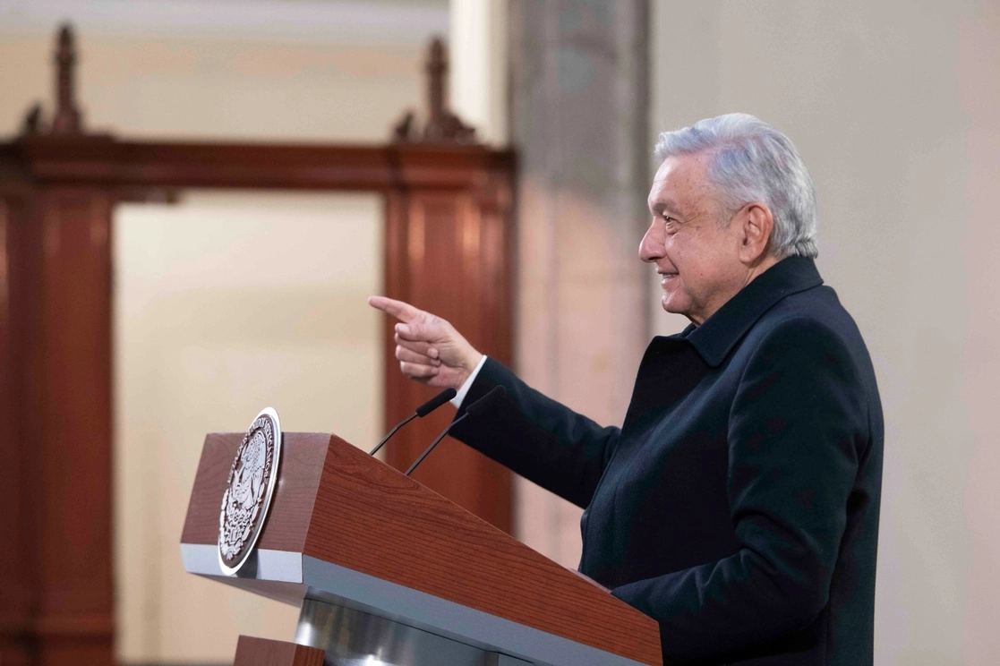 El presidente López Obrador, durante una de sus conferencias matutinas desde Palacio Nacional. Foto cortesía Presidencia / Archivo