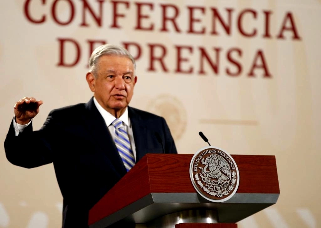 El presidente de México, Andrés Manuel López Obrador, durante su conferencia matutina en Palacio Nacional, en la Ciudad de México, el 12 de enero de 2023. Foto José Antonio López