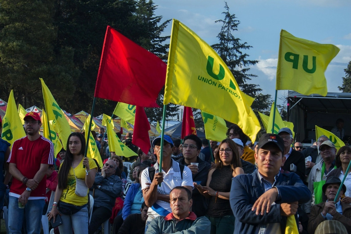 Simpatizantes del partido político Unión Patriótica de Colombia, en imagen de archivo. Foto Europa Press