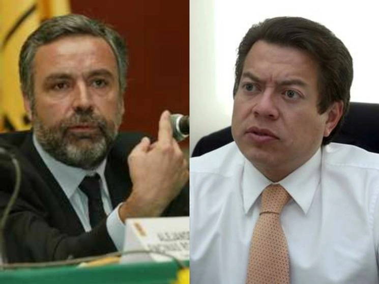 Alfonso Ramírez Cuéllar, presidente de Morena, y Mario Delgado, el coordinador del mismo partido, apoyaron la propuesta de reforma al sistema de pensiones. Fotos Francisco Olvera y Carlos Cisneros/ Archivo 