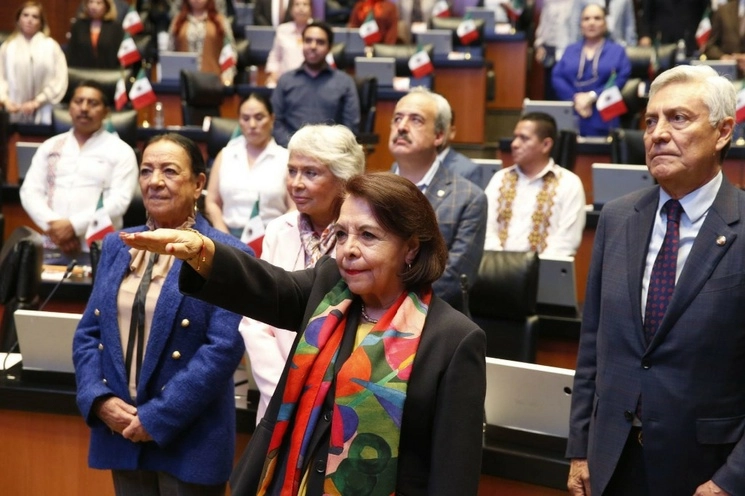 El pasado 19 de septiembre, Celia Maya tomó protesta como integrante del Consejo de la Judicatura Federal en el Senado de la República. Foto Cuartoscuro / Archivo
