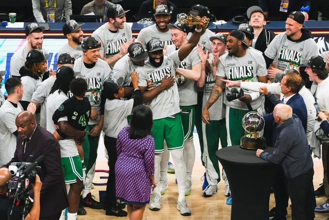 Los Celtics de Boston conquistaron el campeonato de la Conferencia Este de NBA. Foto tomada de la cuenta de X @celtics