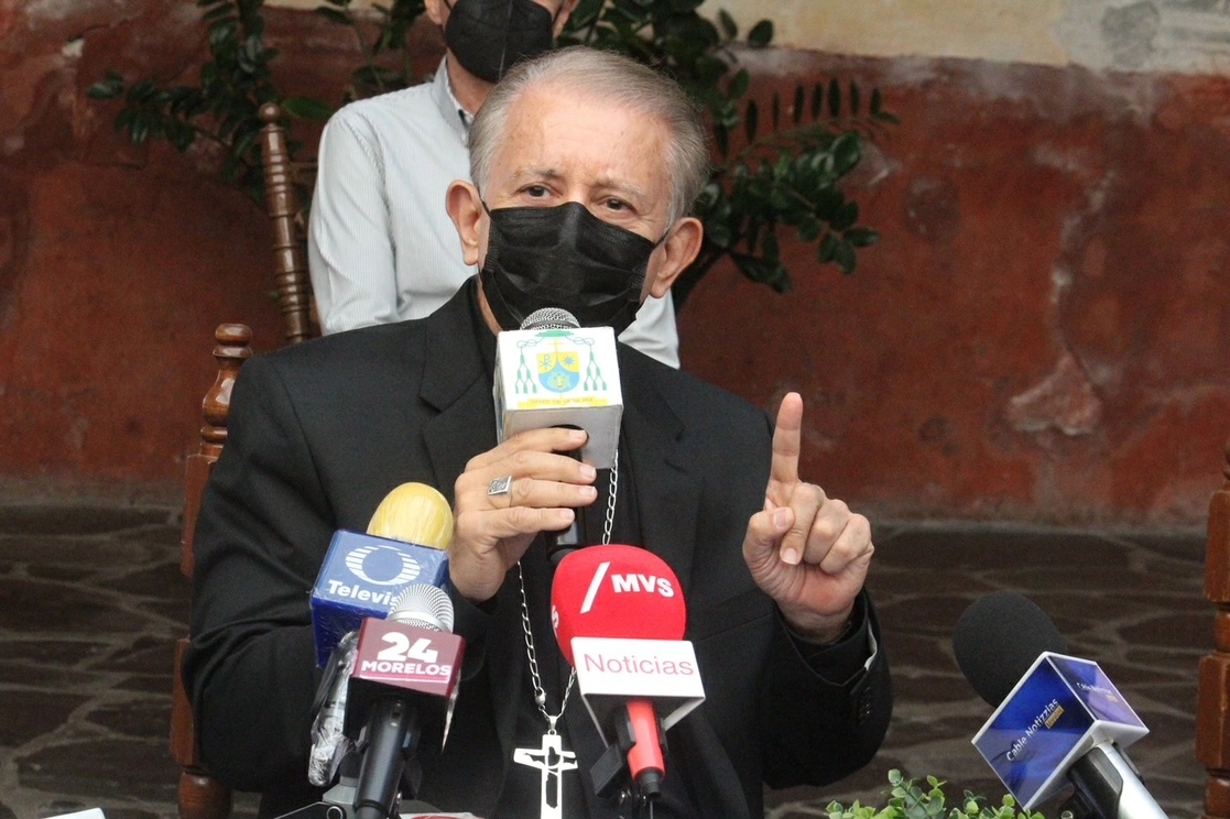 El secretario general del CEM y obispo de Cuernavaca, Ramón Castro Castro, recalcó que “es responsabilidad” de las autoridades “procurar la justicia y favorecer la paz y la concordia en la convivencia social”, el 23 de junio de 2022. Foto Rubicela Morelos