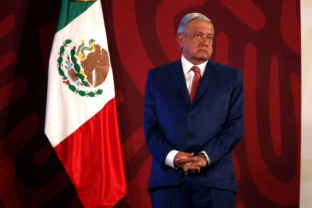 El presidente Andrés Manuel López Obrador durante su conferencia matutina en Palacio Nacional, en la Ciudad de México, el 30 de mayo de 2022. Foto María Luisa Severiano