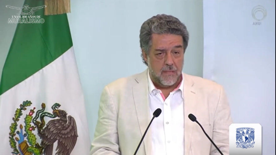 El subsecretario de Educación Superior, Luciano Concheiro. Imagen tomada del video emitido por UNAM Global