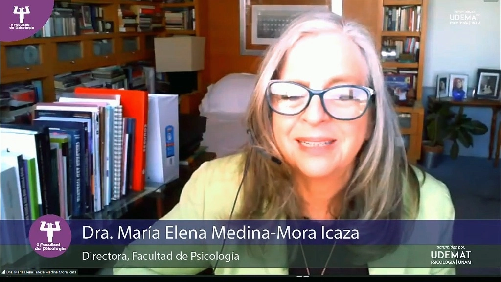Al tomar posesión de la dirección de la Facultad de Psicología de la UNAM, María Elena Medina-Mora Icaza, propuso establecer un pacto de “cero tolerancia” a la violencia de género. Foto tomada del sitio https://www.dgcs.unam.mx/boletin/bdboletin/2020_914.html