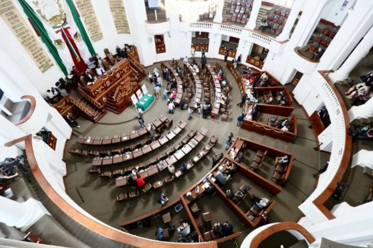 Sala de sesiones del Congreso de la Ciudad de México.