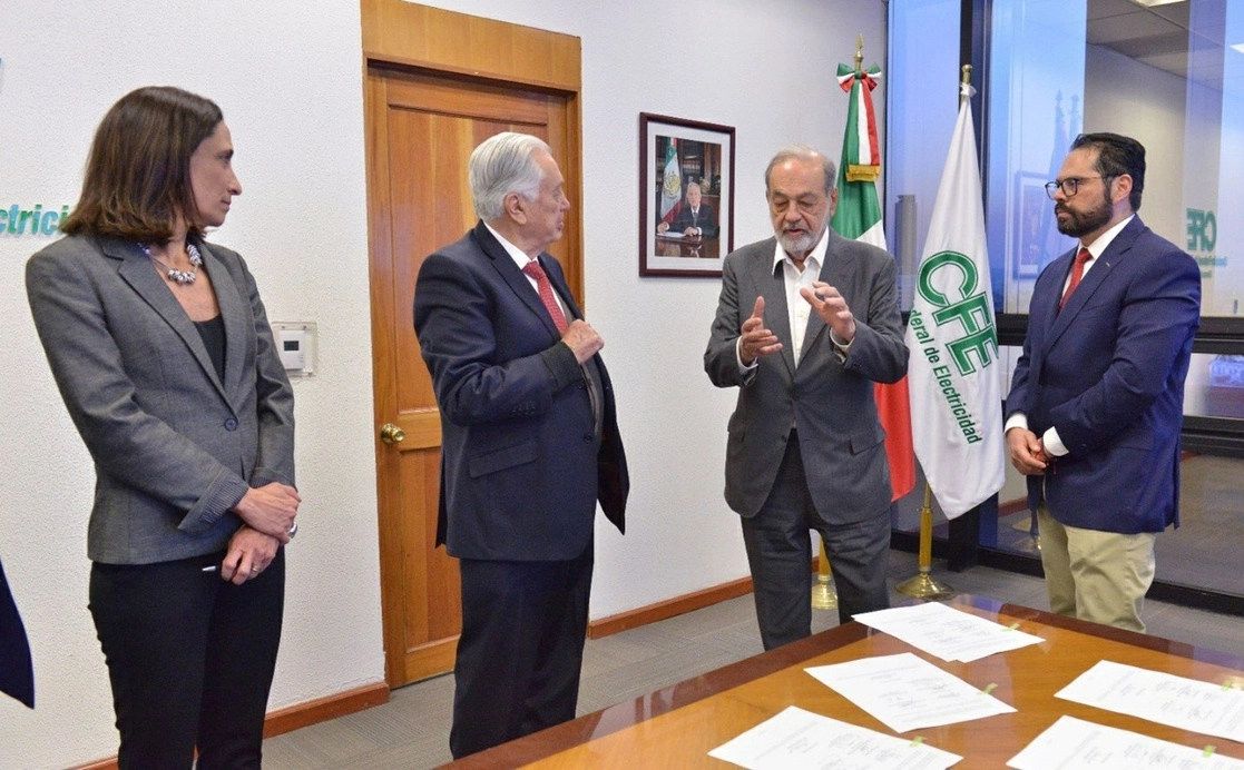 La Comisión Federal de Electricidad, Carso Energy, subsidiaria de Grupo Carso, y Sempra Infraestructura anunciaron la intención de construir un gasoducto entre Sonora y Baja California. Imagen tomada de Twitter @CFEmx