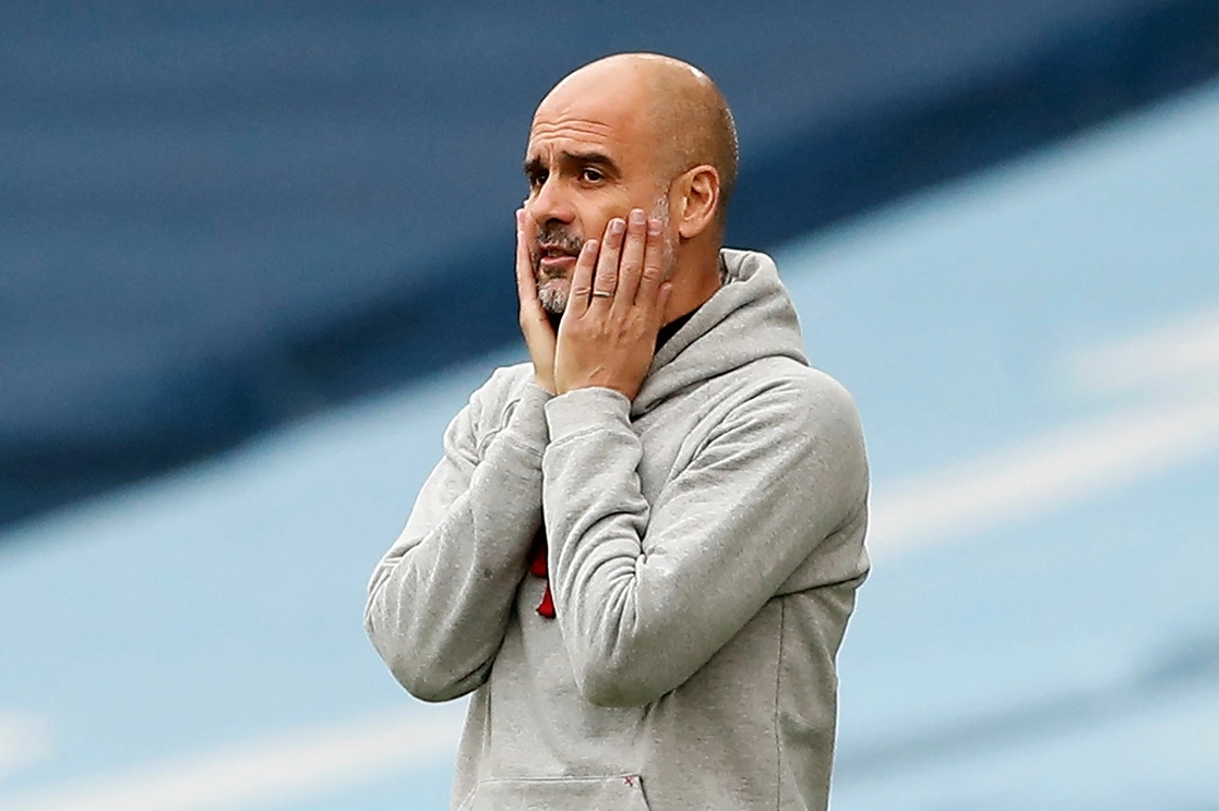 Pep Guardiola, entrenador de Manchester City, durante el encuentro ante el Chelsea. Foto Afp