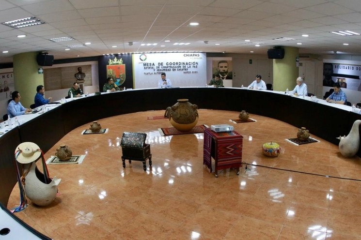 El gobernador Rutilio Escandón encabeza Mesa de Seguridad para combatir el coronavirus. Foto Twitter @RutilioEscandon