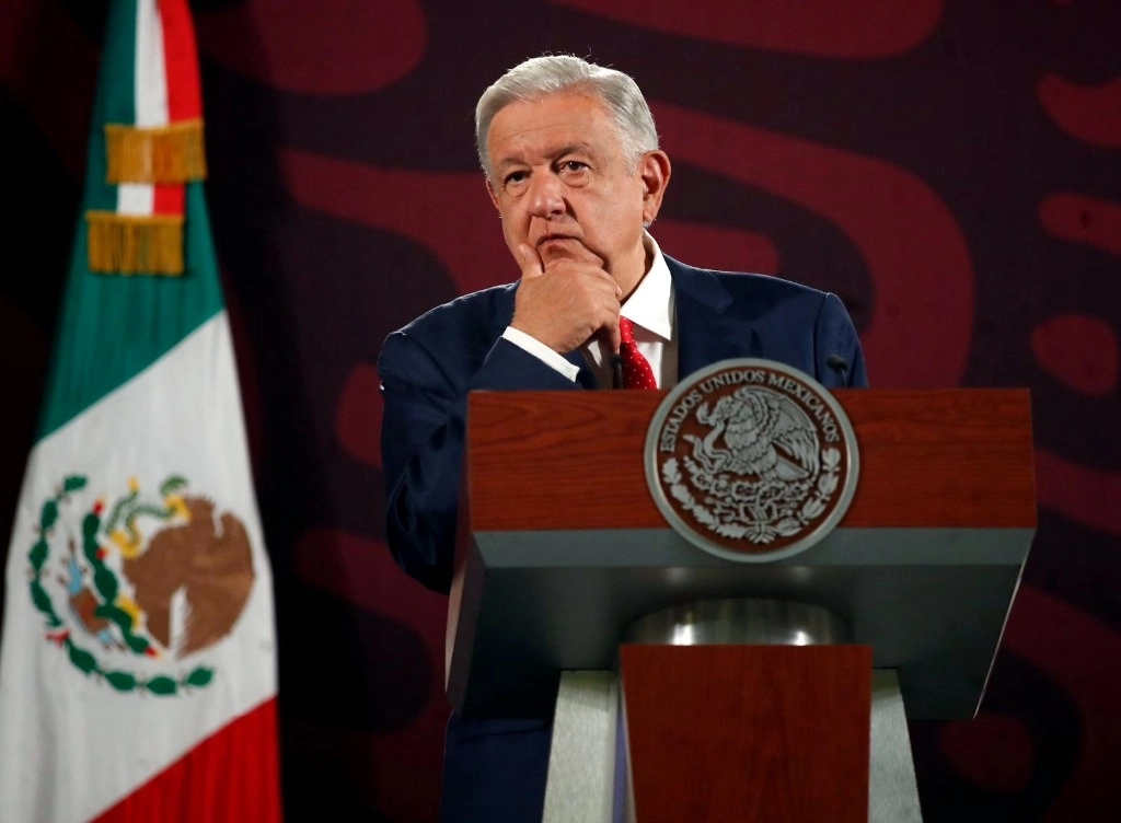 El presidente Andrés Manuel López Obrador durante su conferencia matutina en Palacio Nacional, en la Ciudad de México, el 15 de agosto de 2024. Foto Cristina Rodríguez