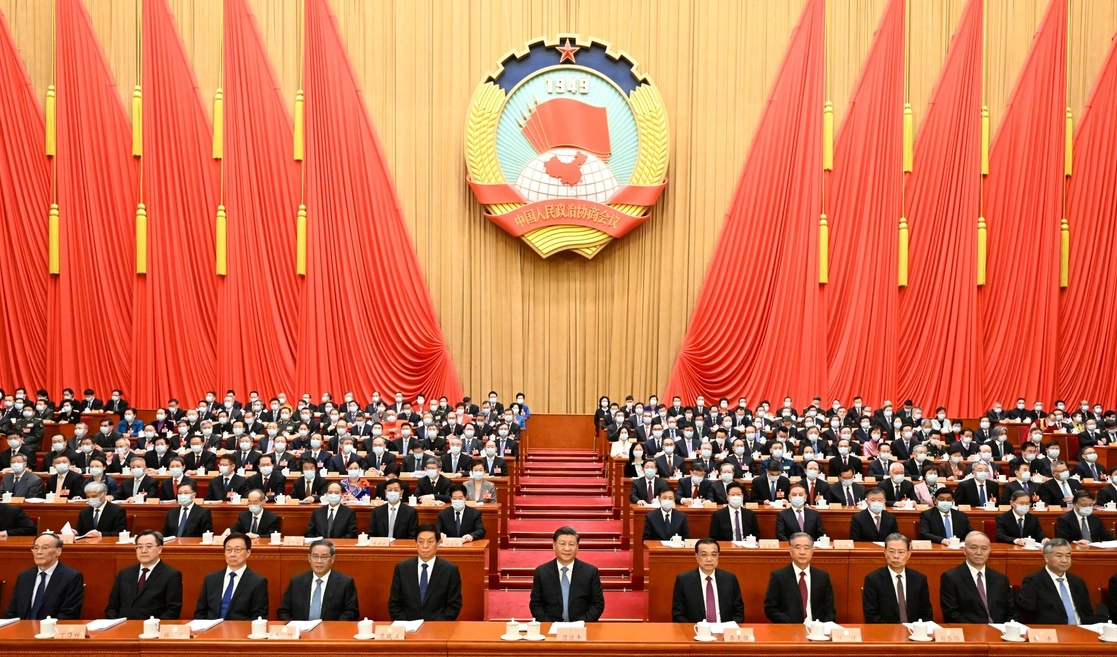 Reunión de apertura de la primera sesión del XIV Comité Nacional de la Conferencia Consultiva Política del Pueblo Chino. Foto Xinhua