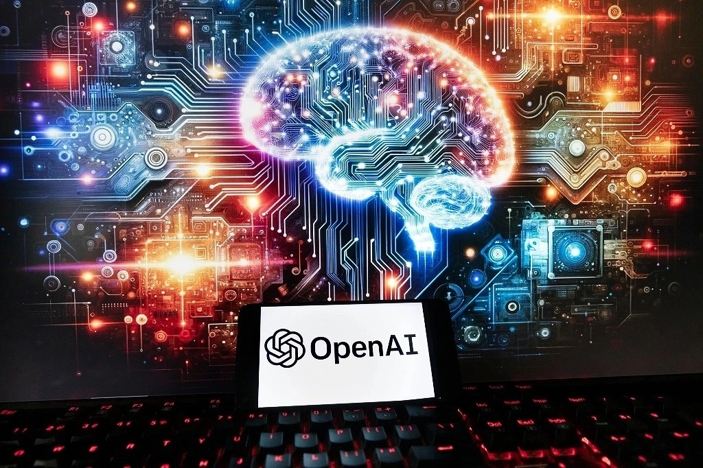 Logo de OpenAI, compañía propietaria de ChatGPT. Foto Ap