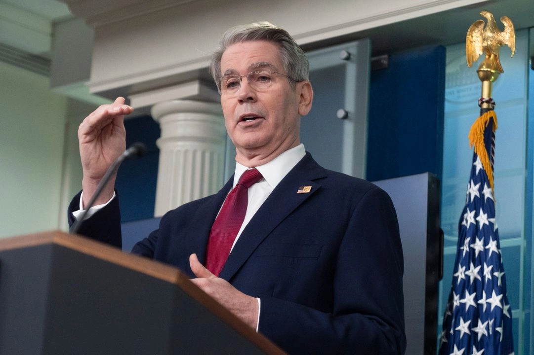 El secretario del Tesoro estadunidense, Scott Bessent, en una conferencia en la Casa Blanca, el 29 de abril de 2025. Foto 
