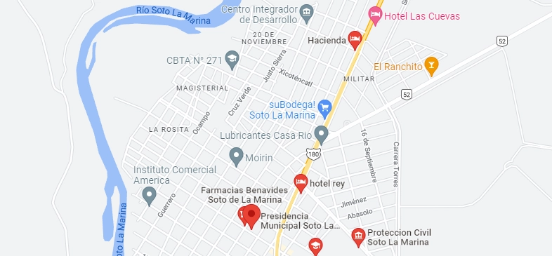 El accidente se registró a la altura del kilómetro 185 de la carretera costera Mérida-Matamoros, tramo Soto La Marina-Rayones. Foto tomada de Google Maps
