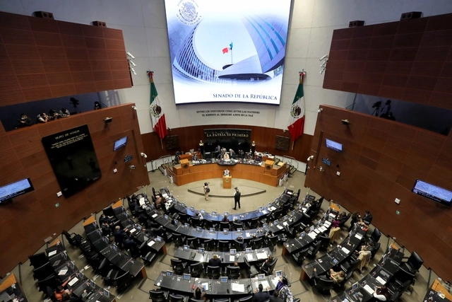 Sala de sesiones del Senado de la República. Foto Roberto García