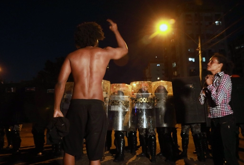 Imagen de la protesta. Foto Afp