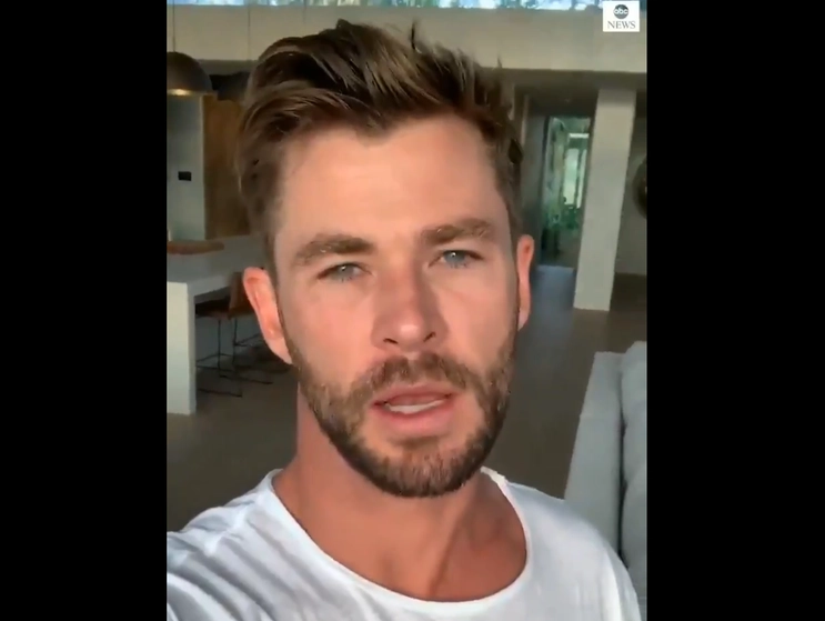 Foto tomada de un video @chrishemsworth