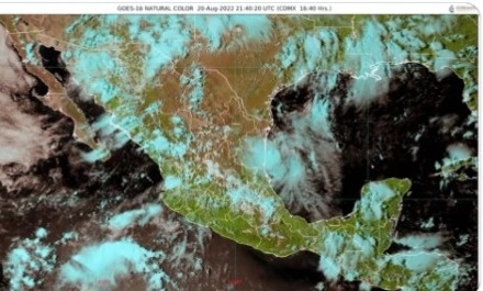 l potencial ciclón tropical cuatro ingresó a tierra anoche por Tamaulipas. Imagen tomada de @conagua_clima
